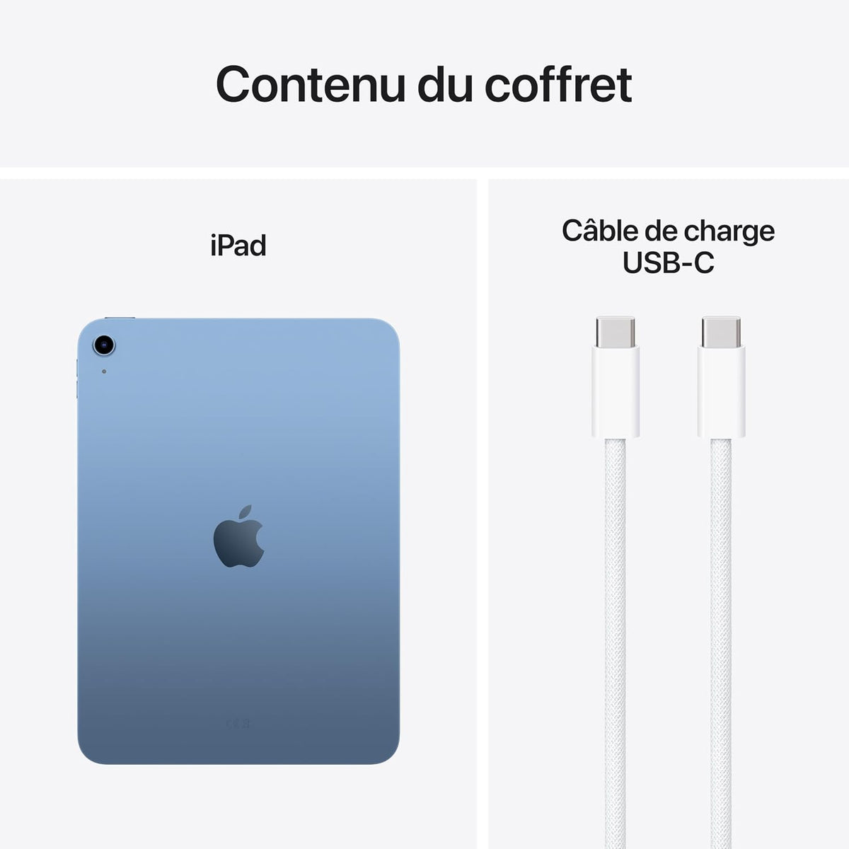 Apple iPad 11 po A16, 128 Go, bleu