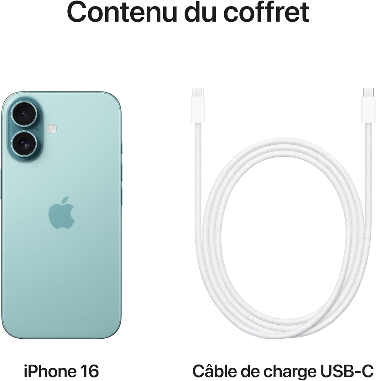 Apple iPhone 16 (256 Go) - Cyan